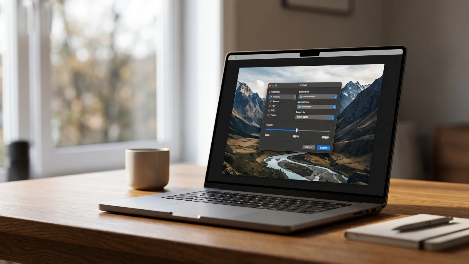Exporting a TIFF as a JPG using the Preview app on a Mac